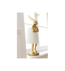 Lampa stołowa Animal Rabbit 50 cm złoto biała