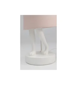 Lampa stołowa Animal Rabbit 50 cm biało różowa