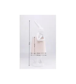 Lampa stołowa Animal Rabbit 68 cm biało różowa