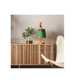 Lampa stołowa Animal Rabbit 68 cm złoto zielona