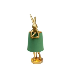 Lampa stołowa Animal Rabbit 68 cm złoto zielona