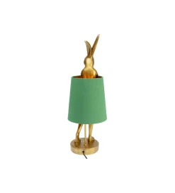 Lampa stołowa Animal Rabbit 68 cm złoto zielona
