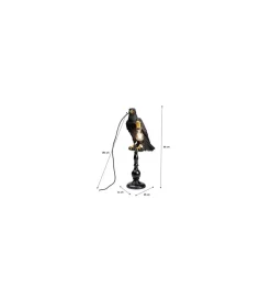 Lampa stołowa ANIMAL SITTING CROW 61 cm czarna