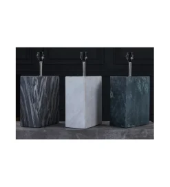 Lampa stołowa BRANDE 55 cm marmur zielona