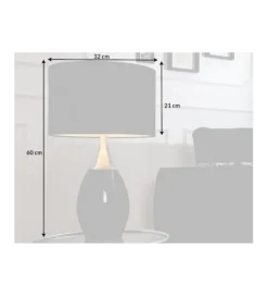 Lampa stołowa Carla 60 cm czarna