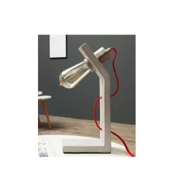Lampa stołowa Cement Structure 30 cm szara