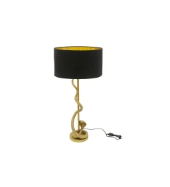 Lampa stołowa COBRA 110 cm czarna złota