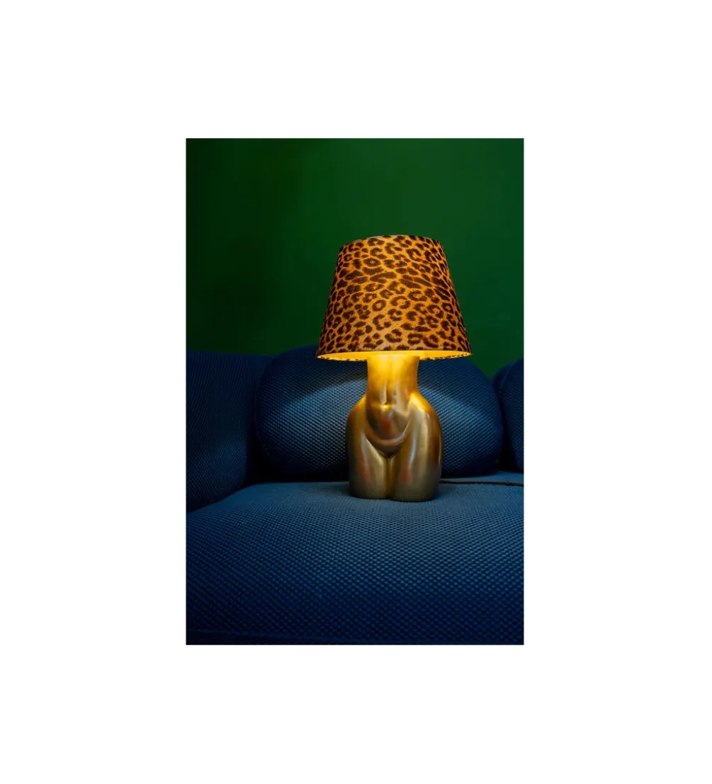 Lampa stołowa DONNA LEO 48 cm złota