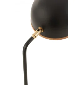 Lampa stołowa EVY 48 cm czarna naturalna