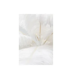 Lampa stołowa FEATHER PALM 60 cm pióra biała