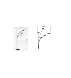 Lampa stołowa FIVE FINGERS 201 cm czarna