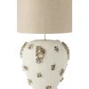Lampa stołowa JILLY 105 cm terrakota biała
