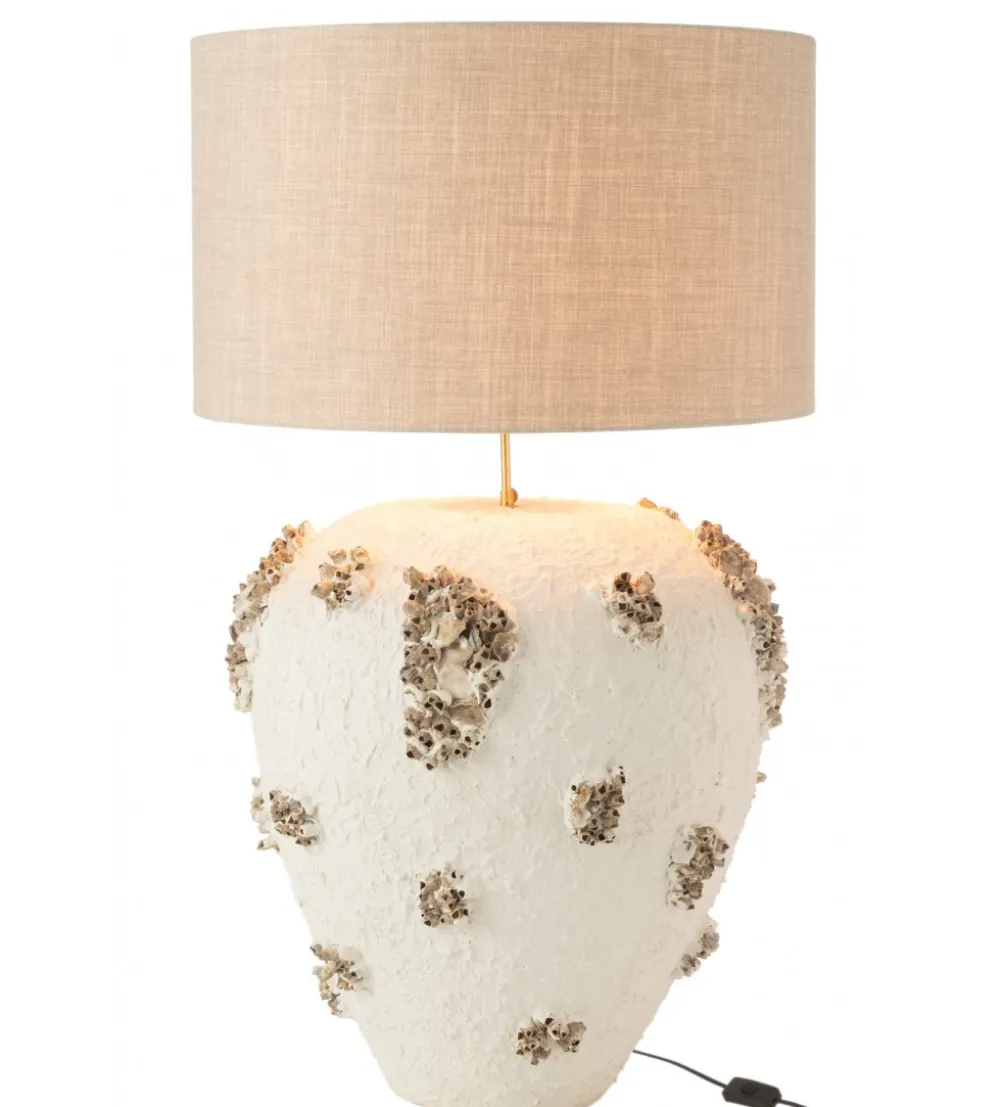 Lampa stołowa JILLY 105 cm terrakota biała