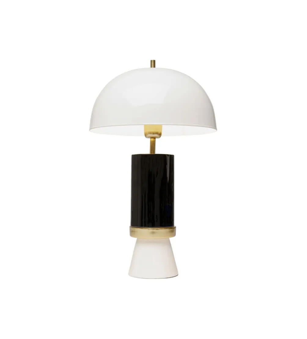 Lampa stołowa JOSY 51 cm czarno biało