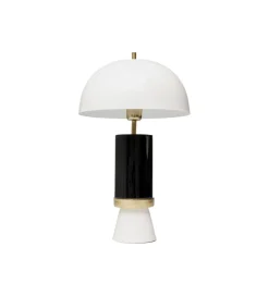 Lampa stołowa JOSY 51 cm czarno biało