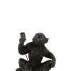 Lampa stołowa MAŁPKA 33 cm czarna