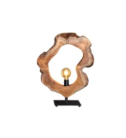 Lampa stołowa MIKO 55 cm drewno teak