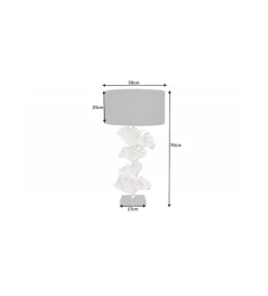 Lampa stołowa Morella 70 cm srebrna