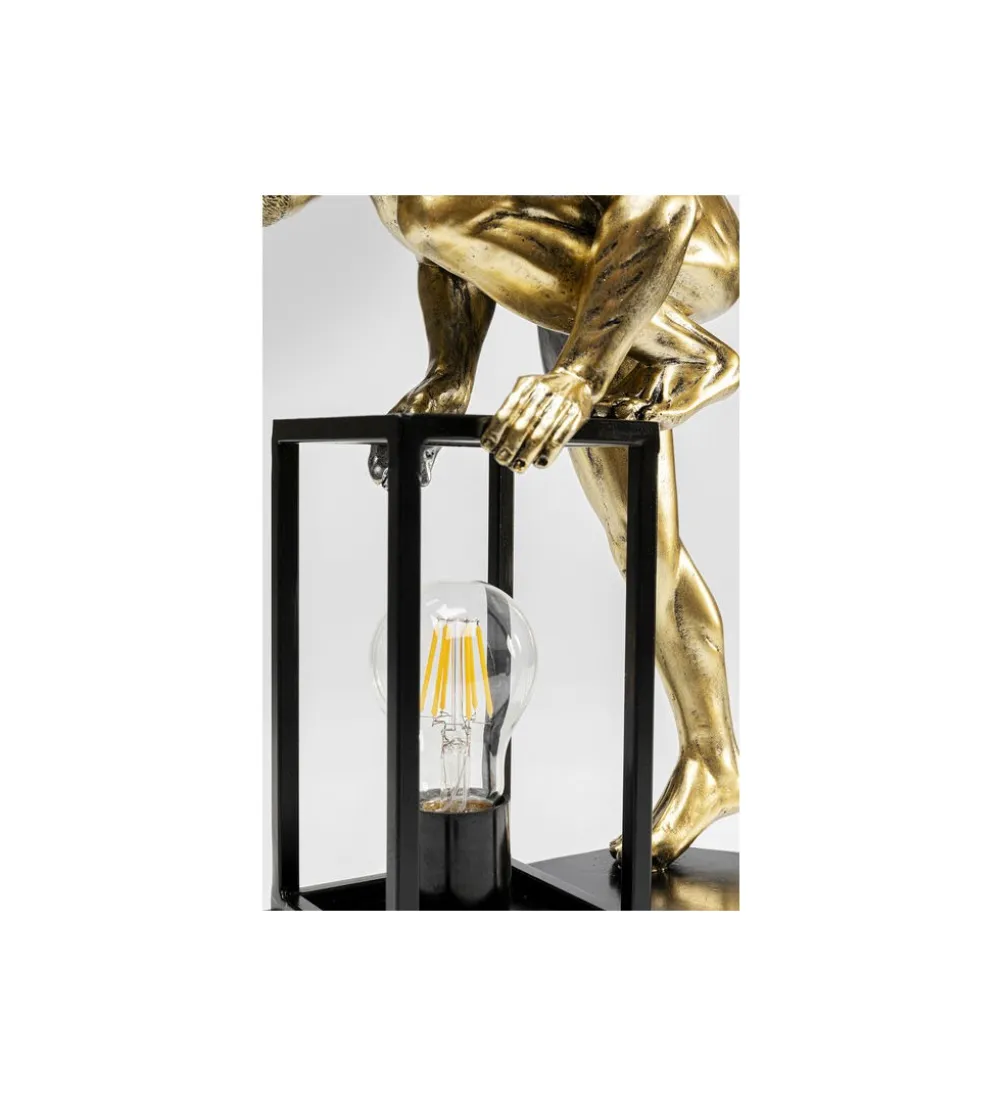 Lampa stołowa NUDE MAN STRECHING 39 cm złota