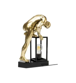 Lampa stołowa NUDE MAN STRECHING 39 cm złota