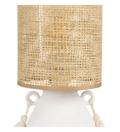 Lampa stołowa REVAN 27 cm ceramika biała