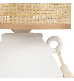 Lampa stołowa REVAN 27 cm ceramika biała