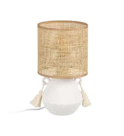 Lampa stołowa REVAN 27 cm ceramika biała