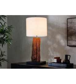 Lampa stołowa ROUSILIQUE 60 cm drewno dryfujące