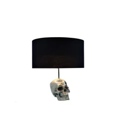 Lampa stołowa Skull 44 cm czarna