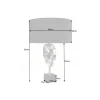 Lampa stołowa SKULL 40 cm srebrna