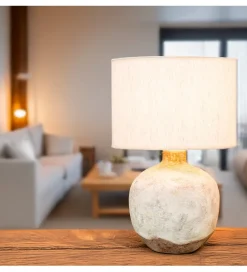 Lampa stołowa VENUS ceramika szara