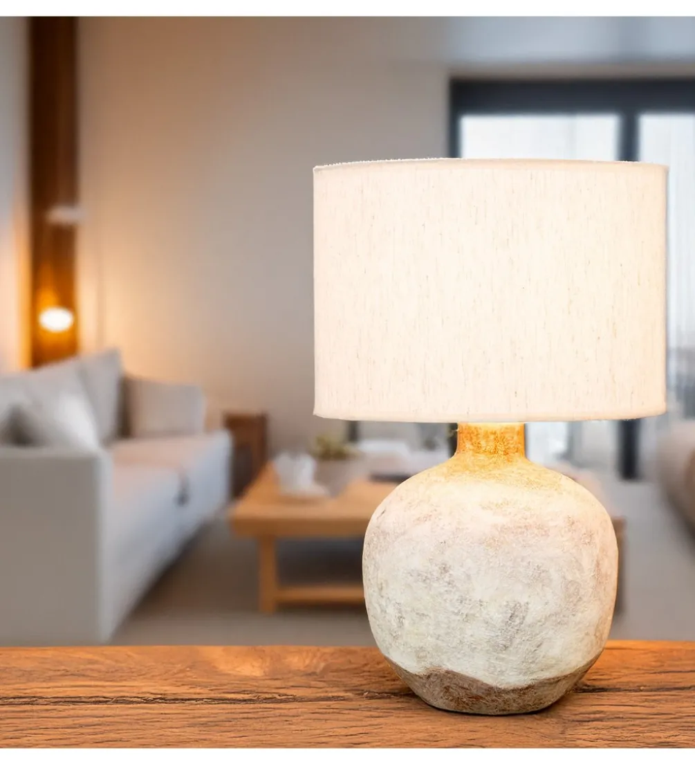 Lampa stołowa VENUS ceramika szara