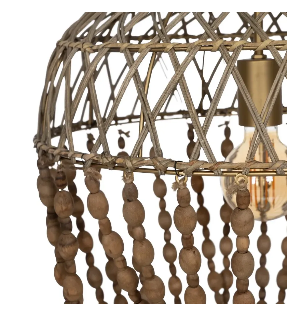 Lampa wisząca BEADINGO 76 cm naturalny