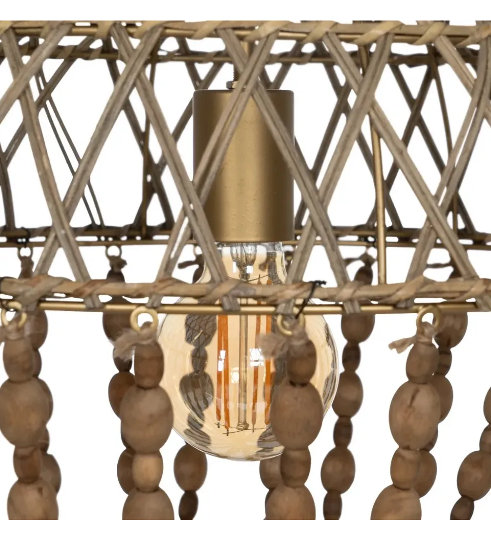 Lampa wisząca BEADINGO 76 cm naturalny