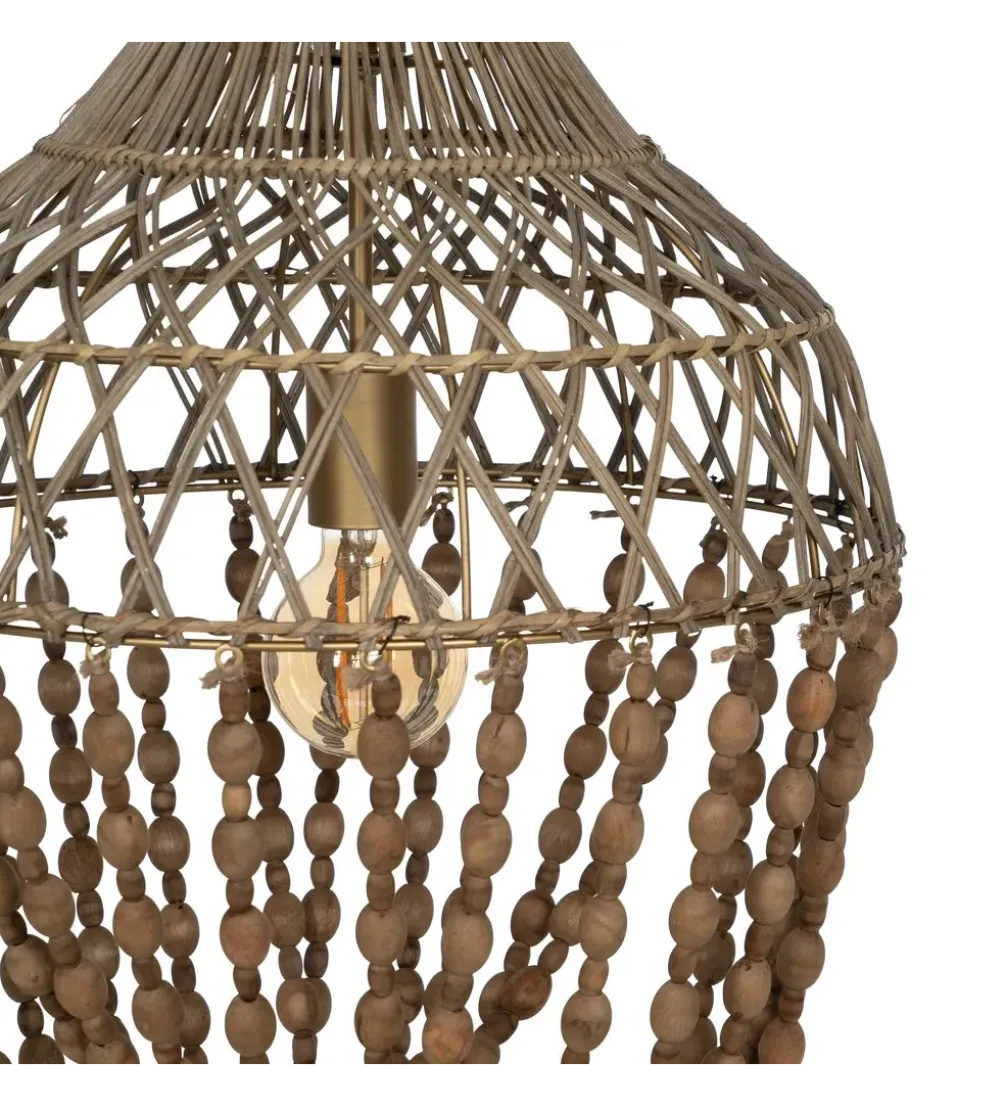 Lampa wisząca BEADINGO 76 cm naturalny