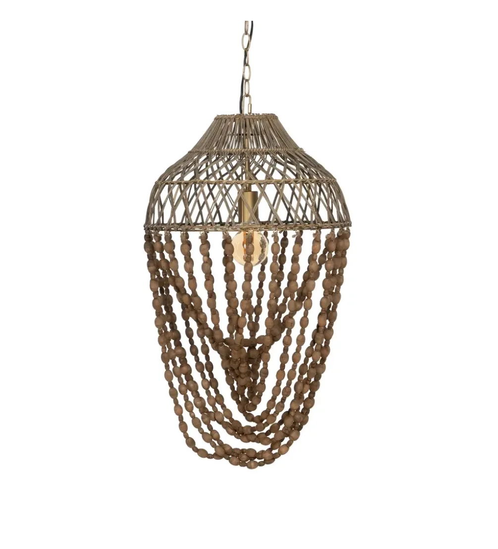 Lampa wisząca BEADINGO 76 cm naturalny