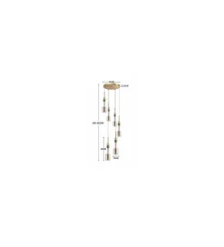 Lampa wisząca CANDY BAR 44 cm złota