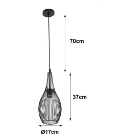 Lampa wisząca CEILING 17 cm czarna