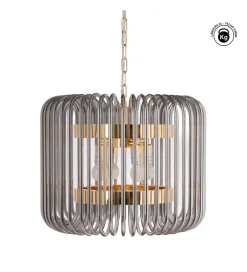 Lampa wisząca CELINK 50 cm złoto szara