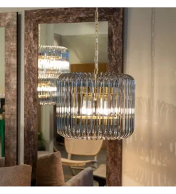 Lampa wisząca CELINK 50 cm złoto szara