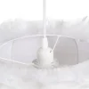 Lampa wisząca CLOUDI 40 cm Pióro biała