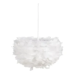 Lampa wisząca CLOUDI 40 cm Pióro biała