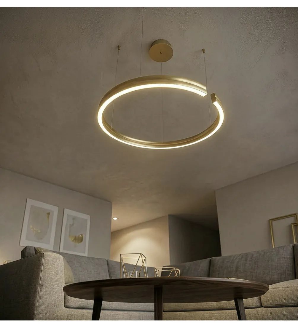 Lampa wisząca COSTA 60 cm złota