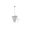 Lampa wisząca CRYSTAL 50 cm czarne szkło pryzmaty szare