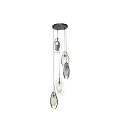 Lampa wisząca Diamond Fever Spiral 42 cm czarna