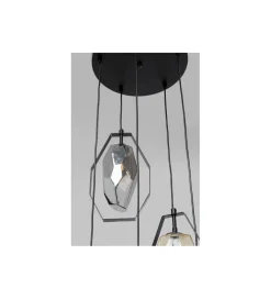 Lampa wisząca Diamond Fever Spiral 42 cm czarna