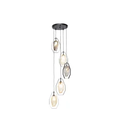 Lampa wisząca Diamond Fever Spiral 42 cm czarna