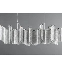 Lampa wisząca Elegance 118 cm srebrna
