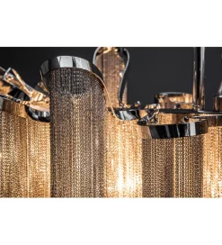 Lampa wisząca Elegance 118 cm srebrna