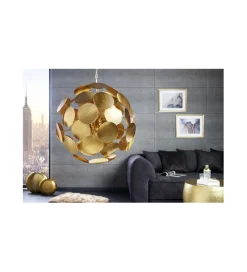 Lampa wisząca Evron Infinity 63 cm złota